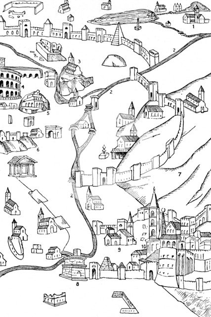 'Part of Rome. From a plan drawn c.1475', (1935). Artist: Unknown.