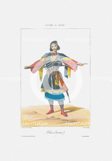 Prince of Imereti (From: Scenes, paysages, meurs et costumes du Caucase), 1840. Artist: Gagarin, Grigori Grigorievich (1810-1893)