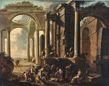 The raising of the son of the widow of Nain. Creator: Spera, Clemente (1661-1730).