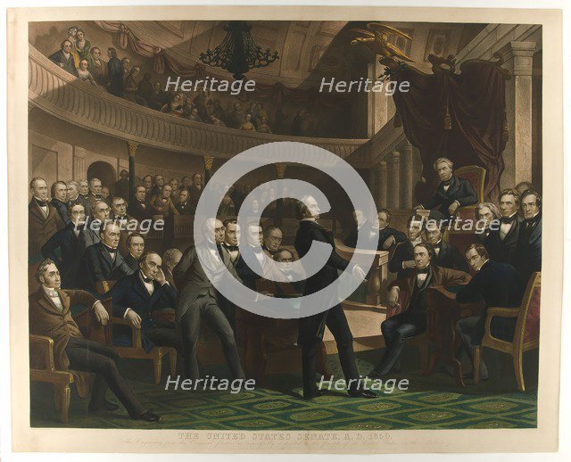 The United States Senate, a.d. 1850, pub. C. 1855   (colour lithograph)