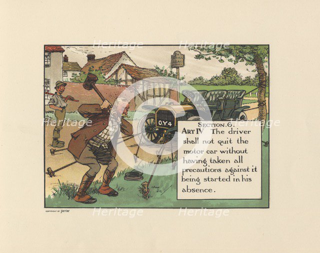 Motoritis, or other interpretations of the Motor Act. Section 6 Article IV, 1906. Artist: Unknown