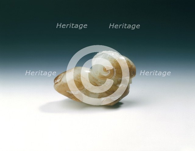 Jade ibex pendant, Tang dynasty, China, 618-907. Artist: Unknown