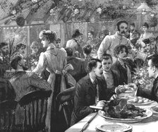 ''The Cyclists' Sunday Dinner at Ripley; The Clubs at Dinner.', 1891. Creator: Charles Joseph Staniland.