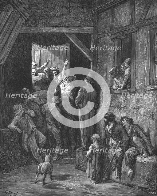 'Turn Him Out ! - Ratcliff', 1872.  Creator: Gustave Doré.