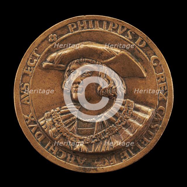 Philip II, 1527-1598, King of Spain 1556 [obverse], 16th century. Creator: Unknown.