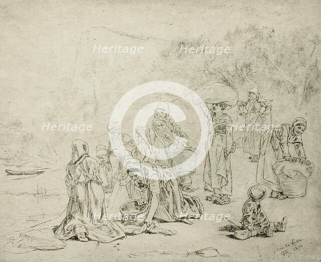 La Buée d'automne en Ardennes, 1874. Creator: Félicien Rops.