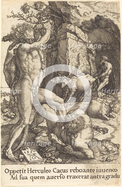 Hercules Killing Cacus, 1550. Creator: Heinrich Aldegrever.