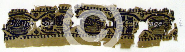 Textile Fragment, Coptic, 6th century. Creator: Unknown.