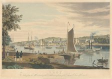 Troy: Taken from the West Bank of the Hudson in front of the United States Arsenal, pub 1838. Creator: William James Bennett.