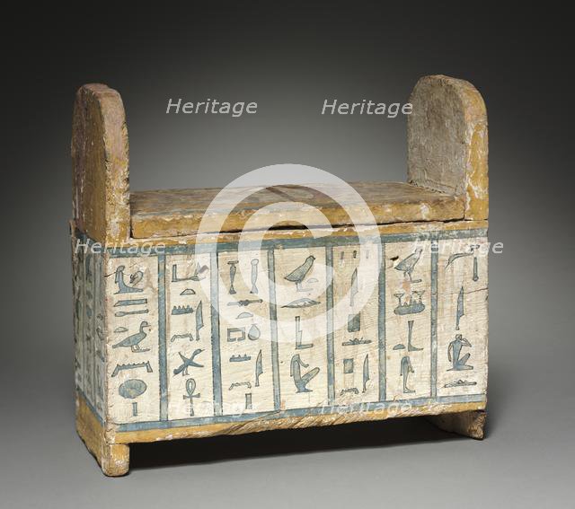 Covered Box for Shawabtys of Ditamenpaankh, 715-656 BC. Creator: Unknown.