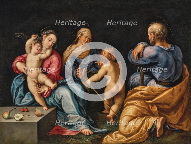 The Holy Family with Saint Anne and the Infant Saint John the Baptist, c1600. Creator: Creara (Creara de Fochegioli); Sante (1571-1630).