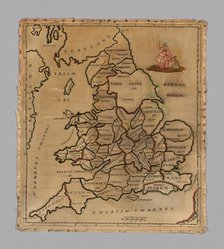 Sampler (Map), England, c. 1800. Creator: Unknown.