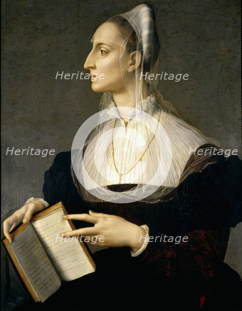 Portrait of the poet Laura Battiferri (1523-1589), ca 1555.