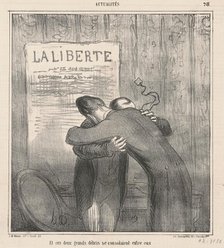 Et ces deux grands débris se consolaient, 19th century. Creator: Honore Daumier.