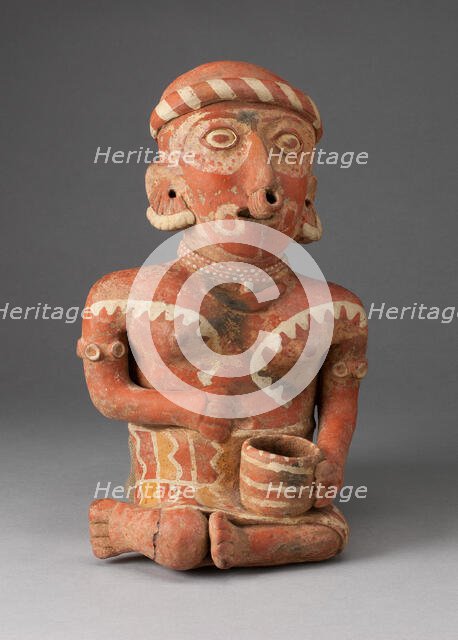 Seated Female Figure Holding a Bowl on Her Lap, 100 B.C./A.D. 300. Creator: Unknown.