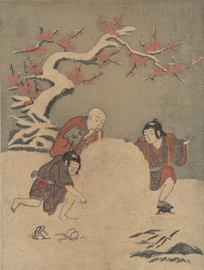 The Snow Ball, 1770., 1770. Creator: Suzuki Harunobu.