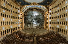 View of the interior of the Teatro San Carlo, Naples, 19th century. Artist: Unknown