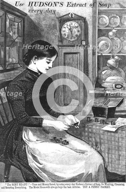 'Use Hudson's extract of soap every day', 1886.  Creator: Unknown.
