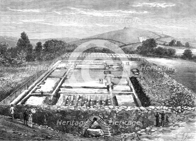 Excavations at the Roman Villa, Brading, Isle of Wight: Well-House, Hypocaust, and Basilica, 1881. Creator: Unknown.
