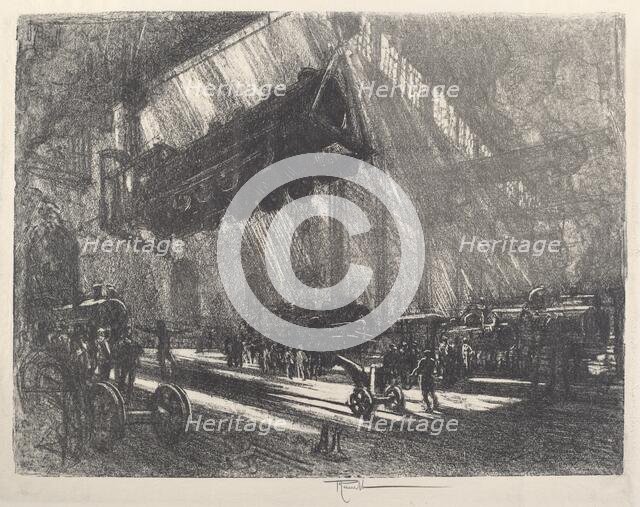 The Flying Locomotive, 1917. Creator: Joseph Pennell.