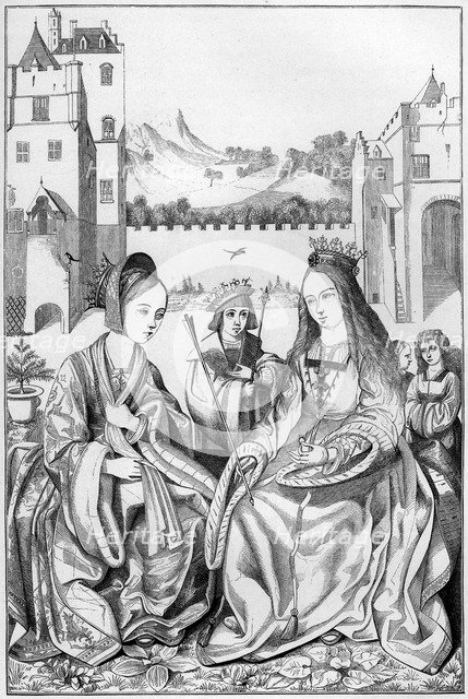 Saint Catherine of Alexandria, 15th century (1849).Artist: A Bisson