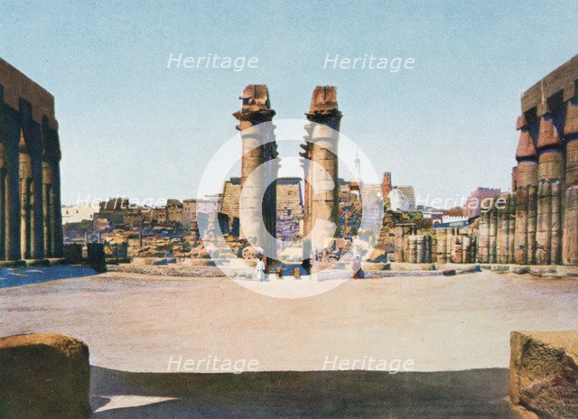 The Colonnade of Amenhotep III, Temple of Luxor, Egypt, 20th century. Artist: Unknown