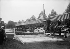 Horse Shows. Broad Jump, 1914. Creator: Harris & Ewing.
