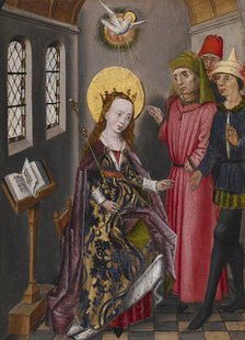 Part of an Altarpiece with Three Scenes from the Life of Saint Catherine, c1480. Creator: Unknown.