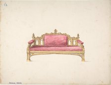 Design for a Gothic Settee, early 19th century. Creator: Anon.
