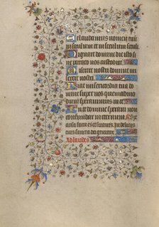 Decorated Text Page; Book of Hours, about 1420. Creator: Unknown.