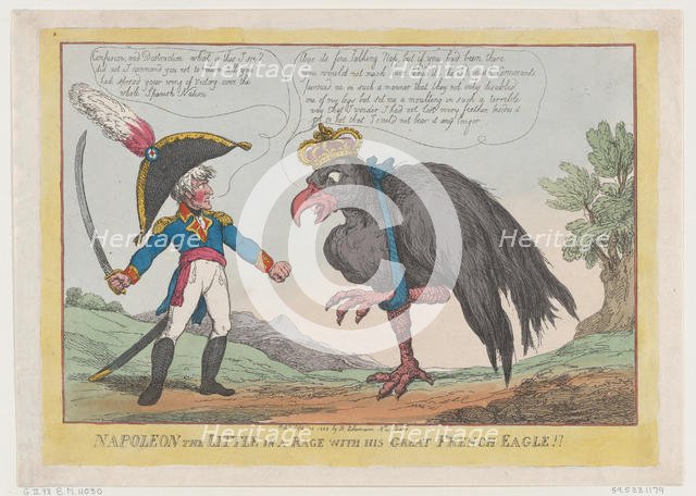 Napoleon The Little in a Rage with His Great French Eagle!!, September 20, 1808., September 20, 1808 Creator: Thomas Rowlandson.
