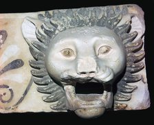 Marble fragment of a lion's head gargoyle, 5th century BC. Artist: Unknown