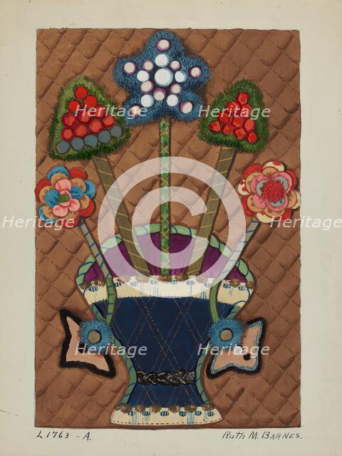 Coverlet (Applique) Quilt, c. 1936. Creator: Ruth M Barnes.