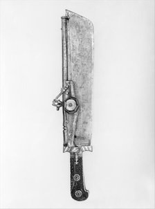 Hunting Knife Combined with Wheellock Pistol, German, Munich, blade ca. 1528-29, barrel 1540 or 1546 Creator: Ambrosius Gemlich.