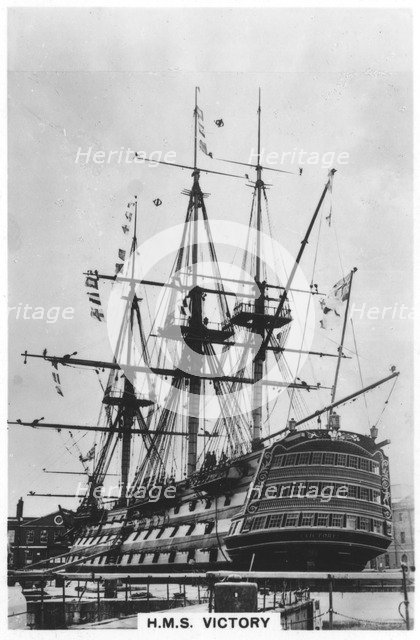 HMS 'Victory', Portsmouth, Hampshire, 1936. Artist: Unknown