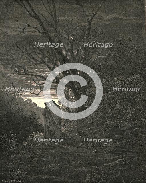 'He, soon as he saw that I was weeping', c1890.  Creator: Gustave Doré.