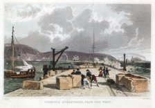 'Plymouth Breakwater from the West', 1829. Artist: Thomas Allom