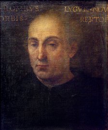 Portrait of Christopher Columbus, 1556. Artist: Dell'Altissimo, Cristofano (1525-1605)