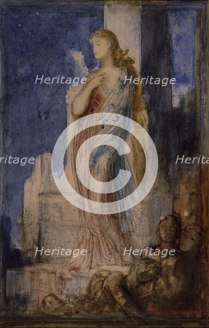 Helen on the Ramparts of Troy. Artist: Moreau, Gustave (1826-1898)