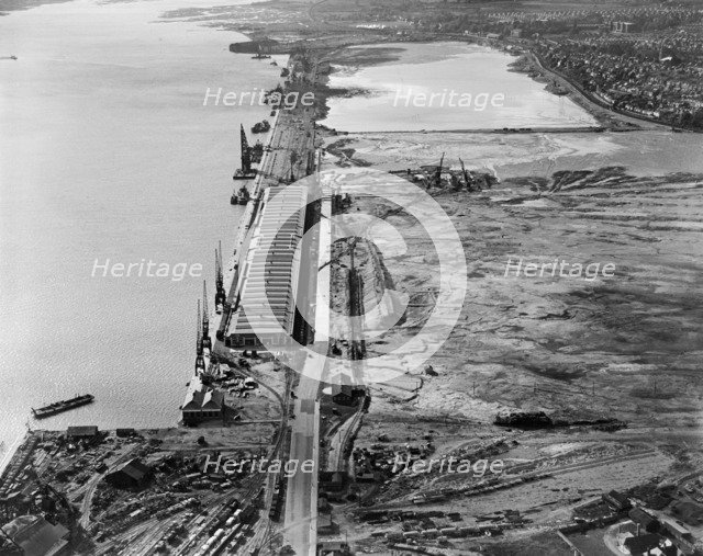 Reclamation of the Western Docks between Royal Pier and Millbrook, Southampton, Hampshire, 1933. Artist: Aerofilms.