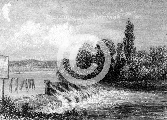 The River Thames at Teddington, London, 19th century. Artist: Unknown