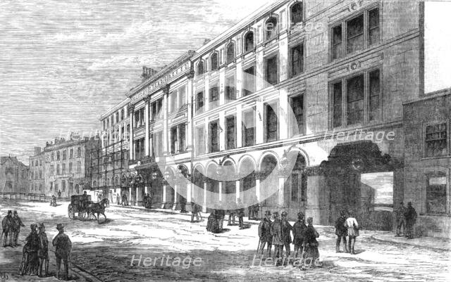 Scene of the calamity at the Bristol Theatre, 1870. Creator: Unknown.