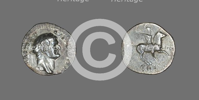 Denarius (Coin) Portraying Emperor Domitian, 77-78. Creator: Unknown.
