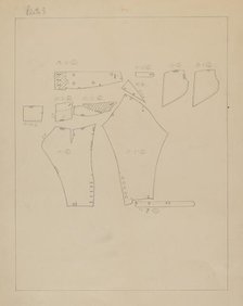 Pattern for Man's Suit, c. 1938. Creator: Henry De Wolfe.