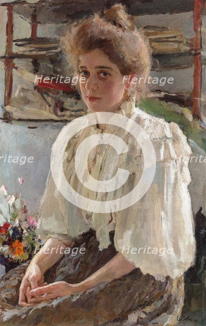 Portrait of Maria Yakovlevna Lvova (1864-1955), née Simonovich, 1895.