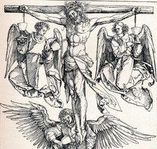 'Christ on the Cross with Three Angels', 1523-1525 (1906). Artist: Albrecht Durer.