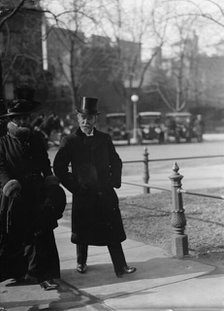 Jules J. Jusserand, Ambassador from France with Mme. Jusserand at Funeral of Maj. A.P..., 1917. Creator: Harris & Ewing.
