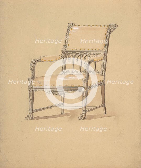 Design for a Chair, 19th century. Creator: Anon.