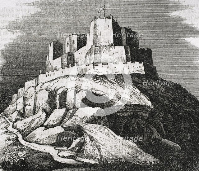 Templar Castle of Monzón, Spain, 1852. Creator: Ildefonso Cibera.