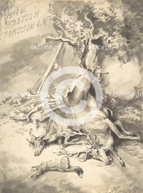 Design for the Frontispiece of The British Sportsman, ca. 1812. Creator: Samuel Howitt.